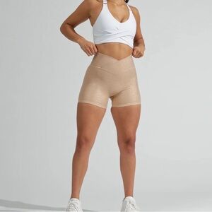 Siren Short in Beige Gold Bossy by Buffbunny